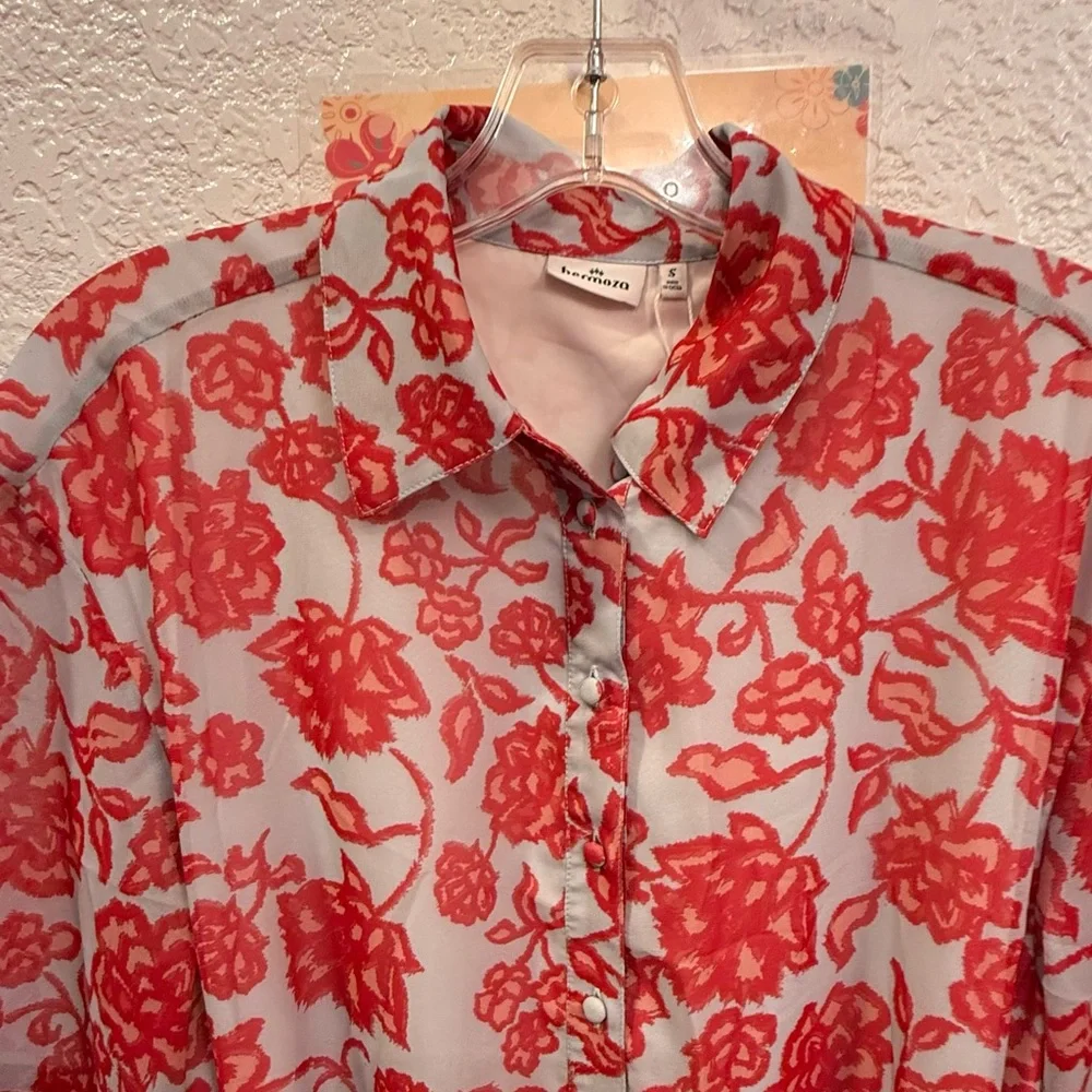 Hermoza Chiffon Floral Maxi Flowy Size Small NWOT Resort, Wedding Guest & Boho - Picture 7 of 17